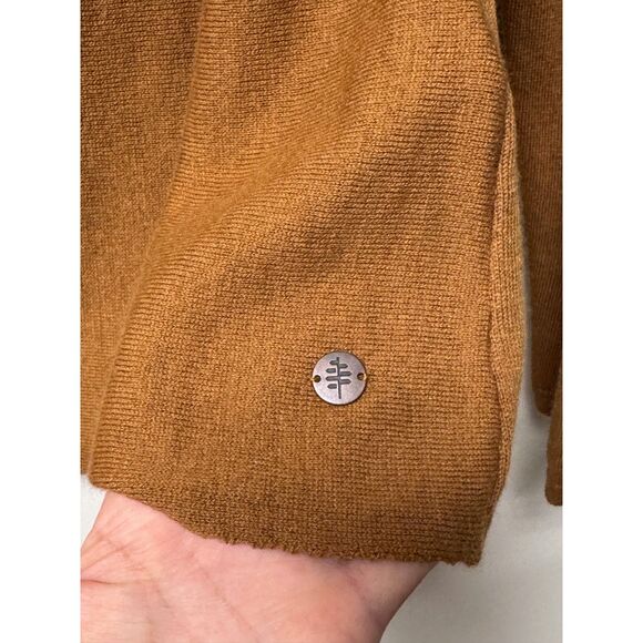 NWT - ROYAL ROBBINS Westlands Cowl Neck SeaWool Sweater, Caramel, Sz L - Picture 4 of 11